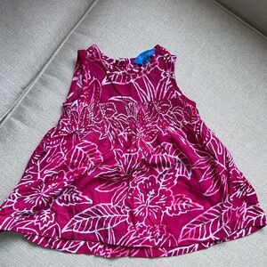 Blue Ginger Pink Hawaiian Print Kids dress